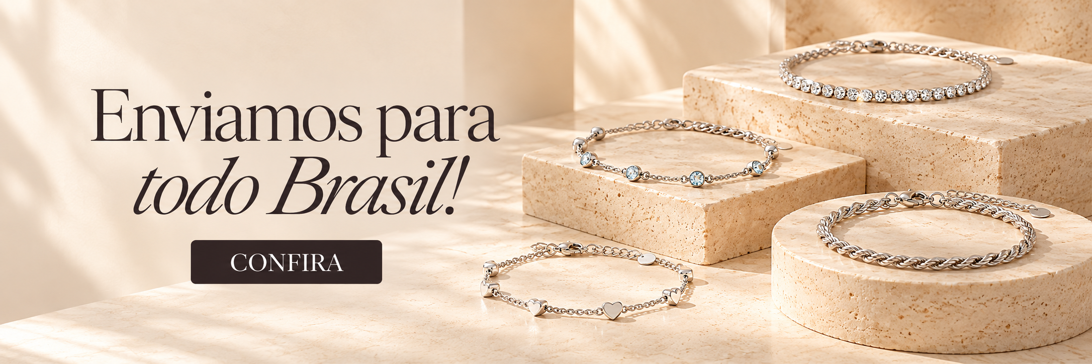 Enviamos para todo Brasil — conheça as pulseiras REYNA